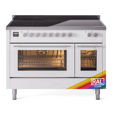 ILVE Professional Plus II Series 48 inch Induction Range with 6 Induction Elements (Glass Door)
