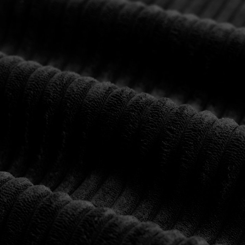 Manuel Corduroy Armless 2-Seat Module, Noir