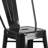 Toquerville Square Metal Indoor-Outdoor Bar Table Set with 2 Stools with Backs-1064872368