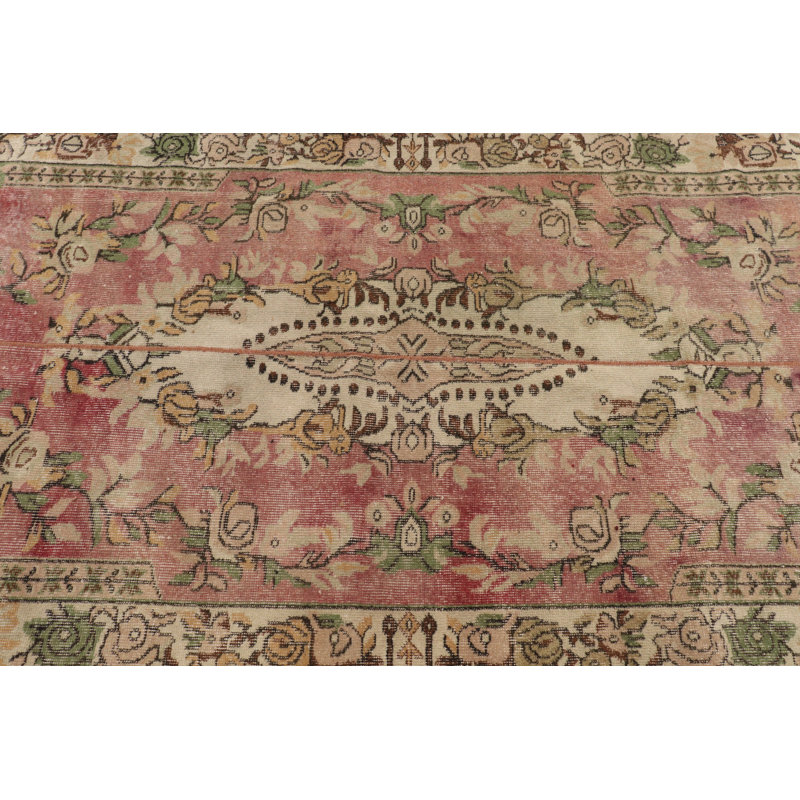 Tapis Oushak rétro de style marocain rouge Boho