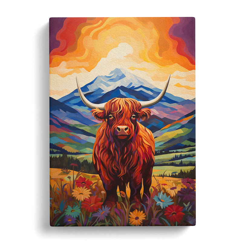 Highland Cow No.2 - No Frame Print, 60cm H x 40cm W x 3cm D
