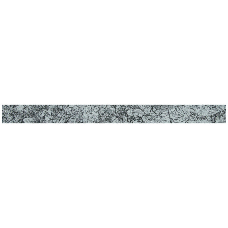 Pencil 12'' x 1'' Glass Border Tile, Silver
