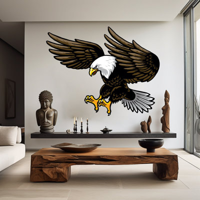 Bald eagle wall decal, patriotic sticker
