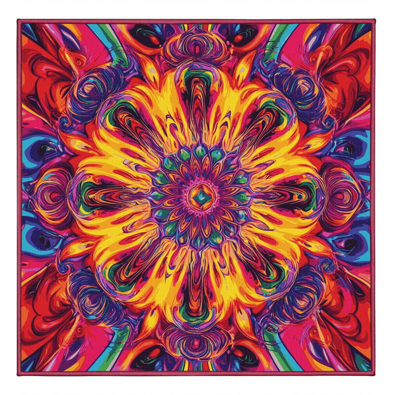 Tapis Psyche Wave, Carré 6 pi
