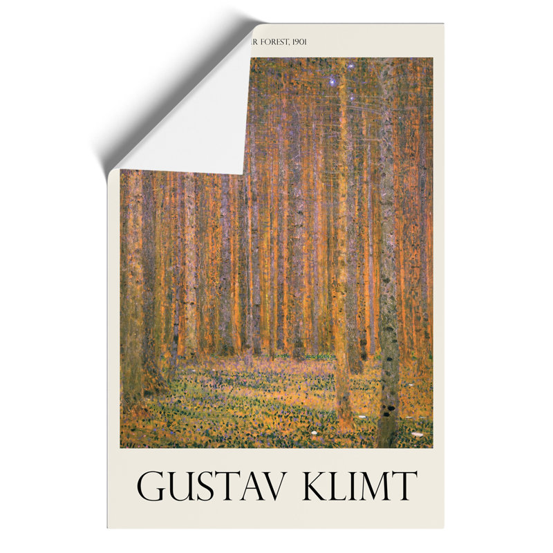 Fir Tree Forest Print by Gustav Klimt - Frameless Print, 30cm H x 21cm W x 0.1cm D
