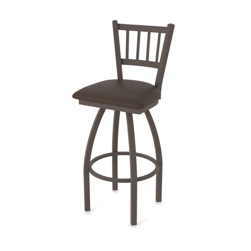 Tabouret pivotant 810 Contessa, Bronze, Vinyle - café règne, Tabouret de bar (siège d'une hauteur de 30 po)