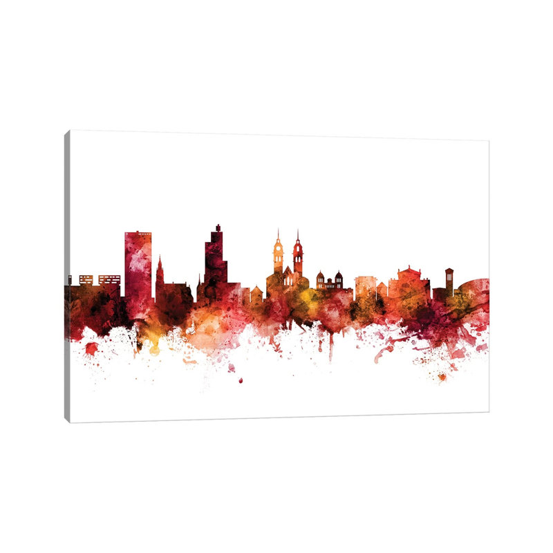 Winterthur, Switzerland Skyline by Michael Tompsett - 1 Piece Wrapped Canvas Wall Art, 20.32 cm H x 30.48 cm W