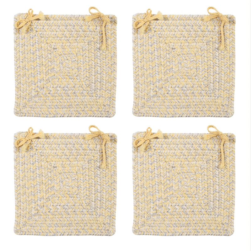 Coussin de coussin de chaise d'extérieur Ashiah, Jaune