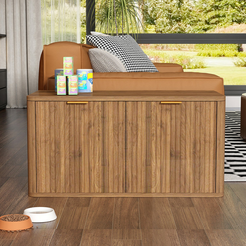 Mobilier de litière cannelée pour chat