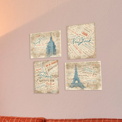 Ehme " Paris And NYC Scenes " 4 - Pieces