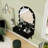 Wall Makeup Vanity with Charging Port, Drawers, Mirror and 3-Color Lights-167448611