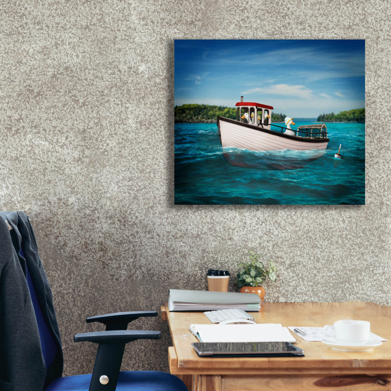 Toile épique Graffiti «Lobster Fishing» par John Hovenstine, 30 po x 26 po, H 26 po x l 30 po