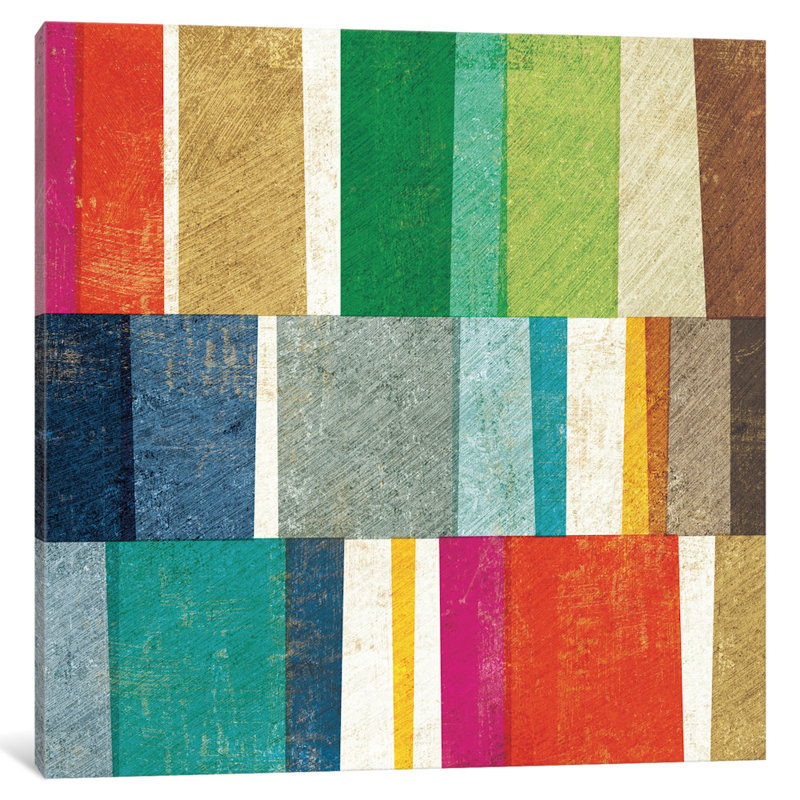 " Colourful Abstract " by Michael Mullan, 18" H x 18" W x 1.5" D, Black Framed Canvas, No Mat