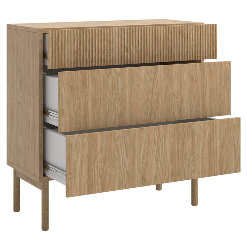 Cantey 90 cm W Chest of 3 Drawers