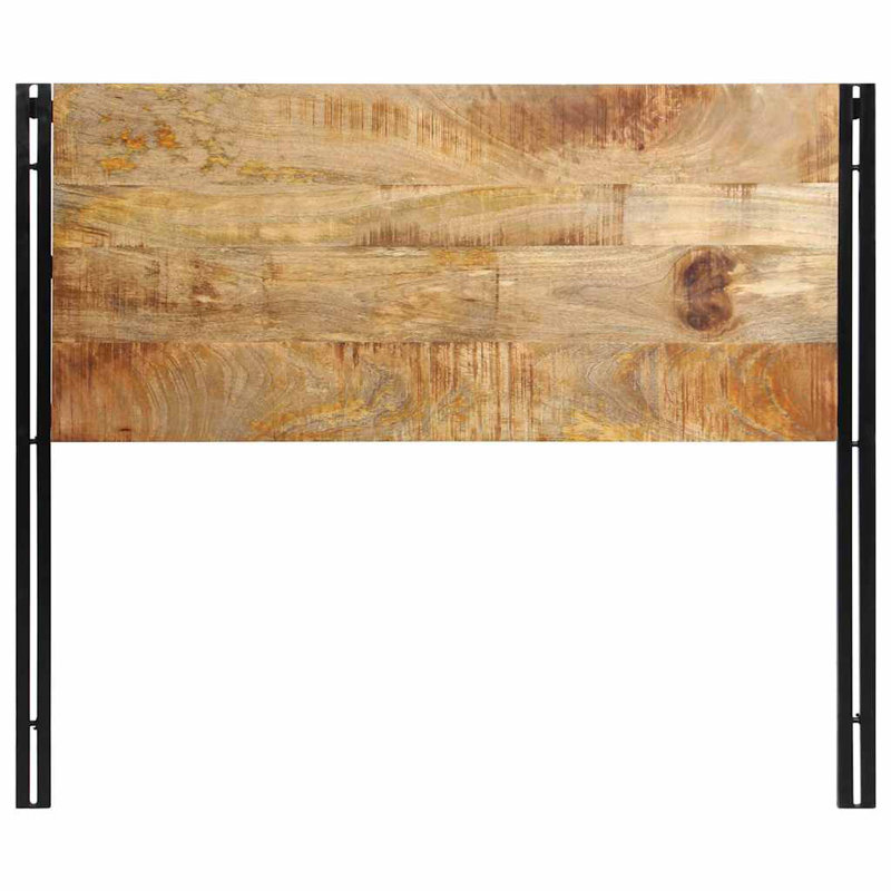 Headboard Solid Wood Mango And Iron, 100cm H x 120cm W x 2cm D