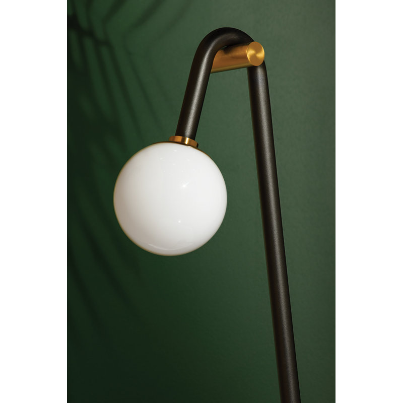 Lampe sur pied arquée 60,25 po Jeremy, Laiton vieilli