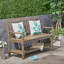 Banc de ferme classique avec tablette intégrée, structure en bois d'acacia robuste et détails élégants fabriqués à la main pour le rangement et le style-1100230289