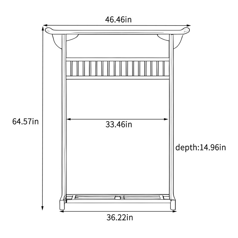 Armoire Classic Elegance, Jaunâtre / Brun