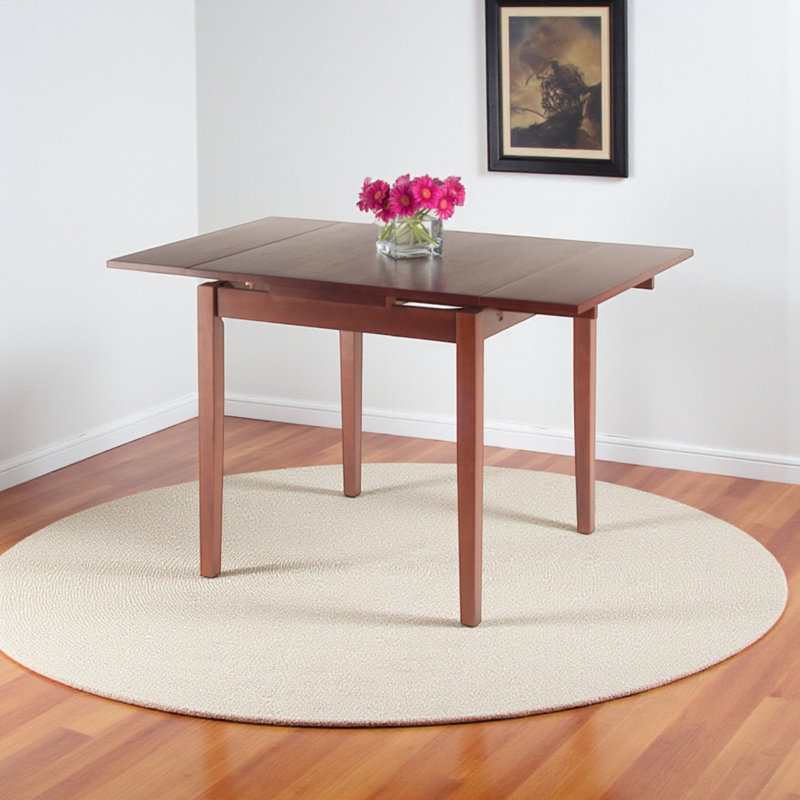 Marrone Brown Finish 3-pc Extendable Solid Wood Dining Set, 29.46'' H X 47.87'' W X 29.76'' D, 3 Pieces: 1 Table, 2 Chairs