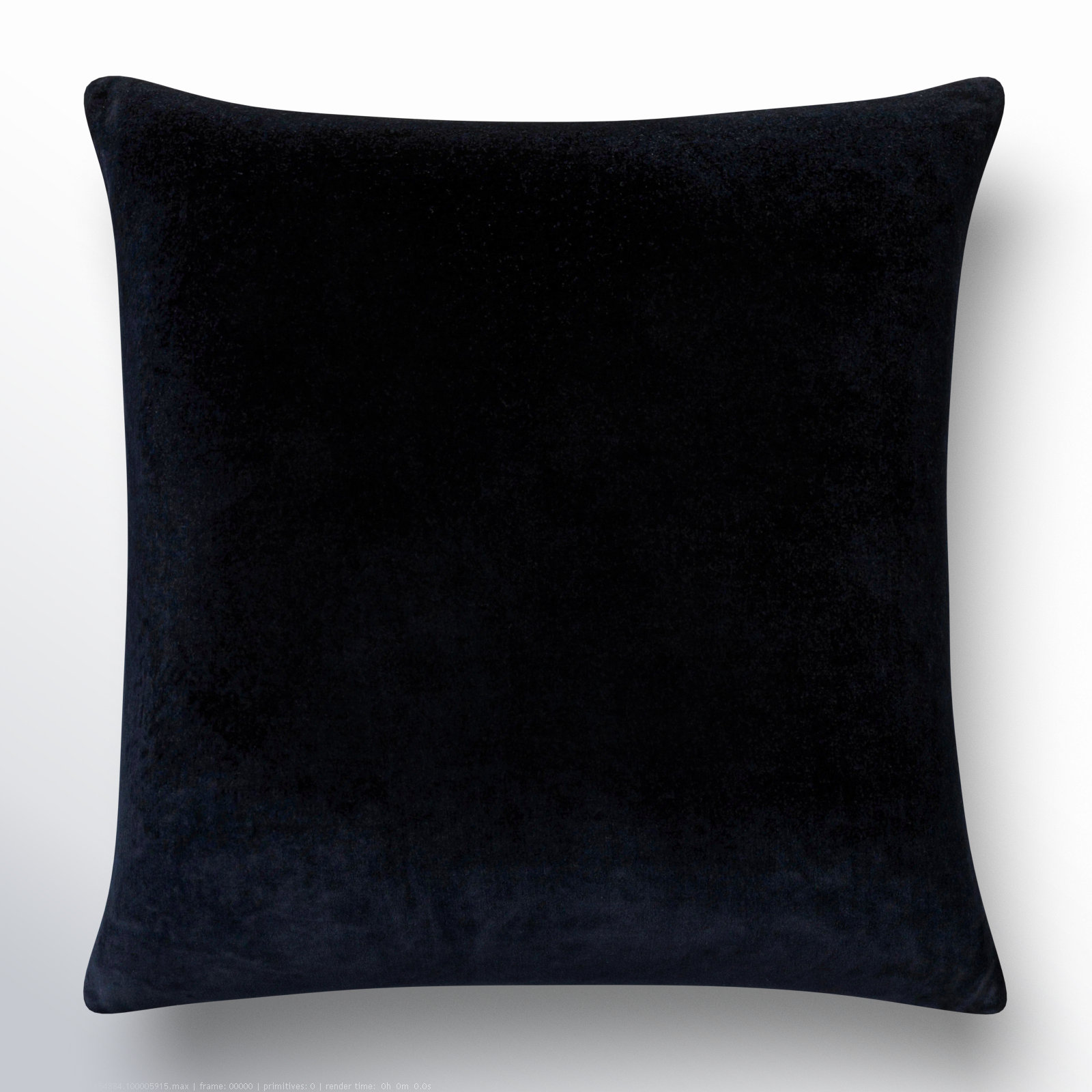Denny Velvet Throw Pillow , Polyester/Polyfill, Black, Square 18"