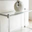 Simple acrylic transparent glass console table-298439350-298439348