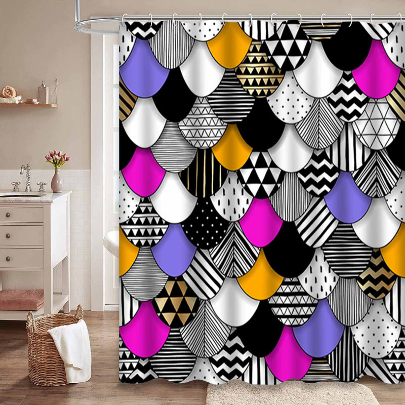Rideau de douche Neon Colours, L 72 po x l 72 po