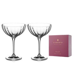 DIAMANTE Prosecco Glasses Set of 4 Plain Undecorated Crystal