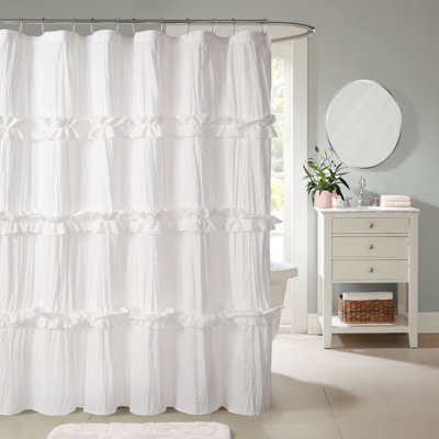 Recycled Ruffles And Pleats Shower Curtain