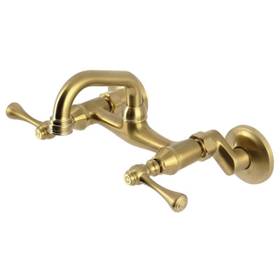 Kingston Brass Kingston Two-Handle 2-Hole Wall Mount Bar Faucet