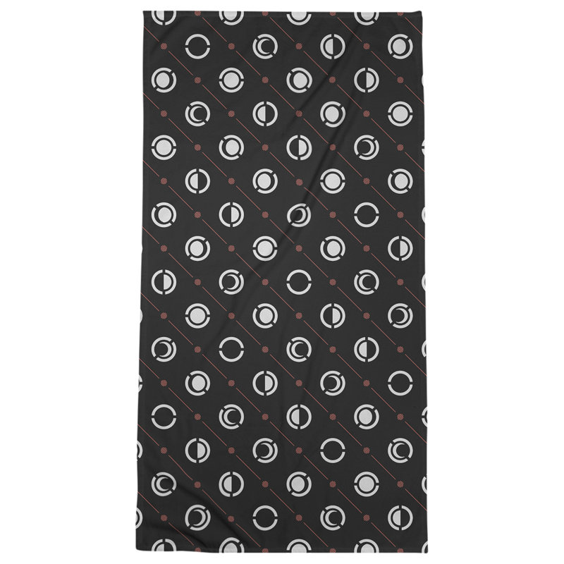 Skeffingt Beach Towel, Black/Pink