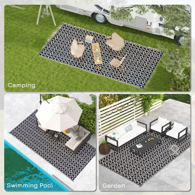 Outsunny Reversible Outdoor Rug