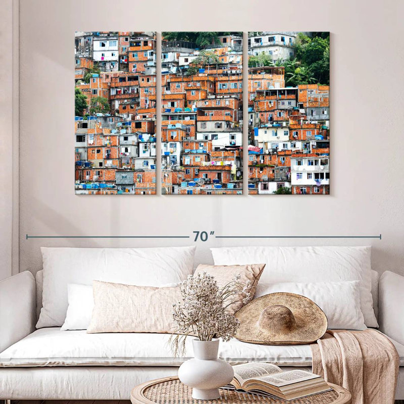 Favela In Rio, 32" H x 50" W