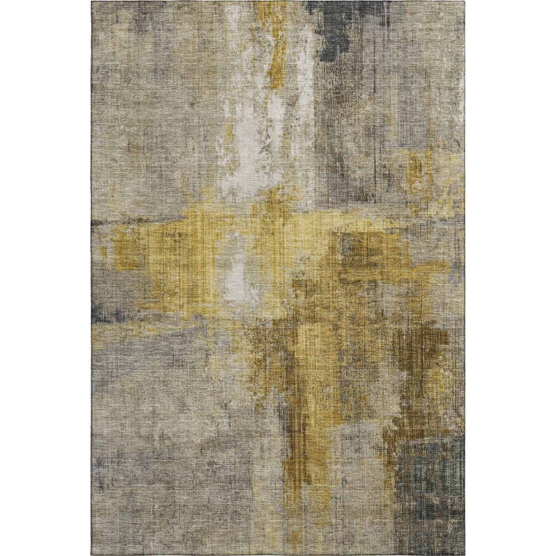 Premium Machine Washable Bucz AMF1759 Modern Rug, Rectangle 10' x 14'