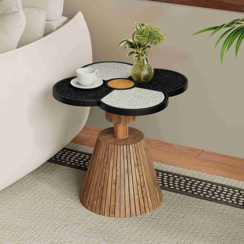 Table de bout moderne en forme de trèfle