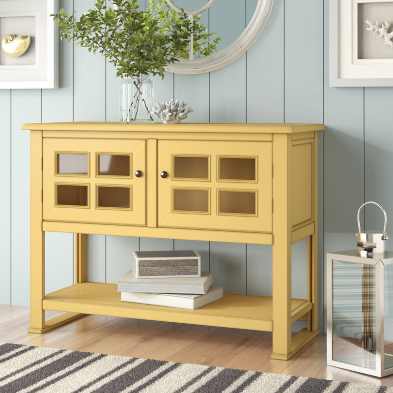 Ansela 42'' Console Table, Cupola Yellow