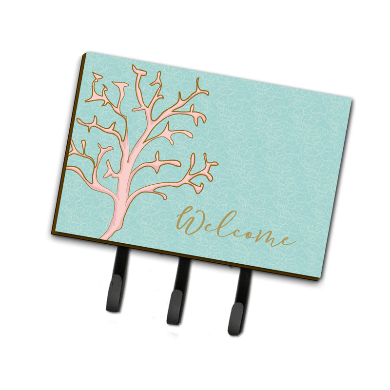 Metal Wall Organizer with Key Hooks