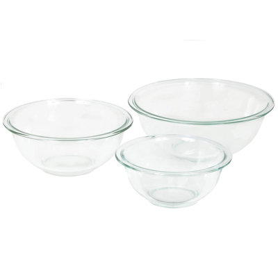 Ponderay Glass 3 Piece Mixing Bowl Set