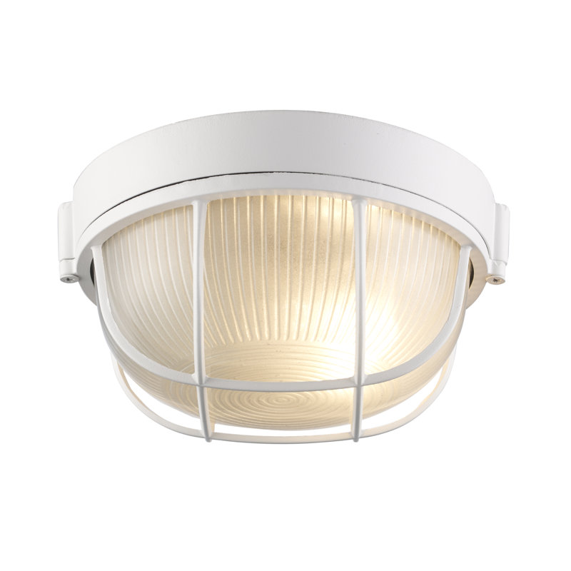 Luminaire à cloison d'extérieur Mindi, Blanc, H 8 po x l 8 po