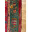 Tapis antique corail et vert en laine taille art antique