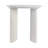 24"Catalina Travertine&Fluted Wood Accent Table/Kd
