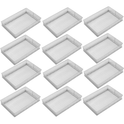 Plateau de rangement de bureau en filet blanc Rebrilliant pour la maison et le bureau - Support de rangement polyvalent