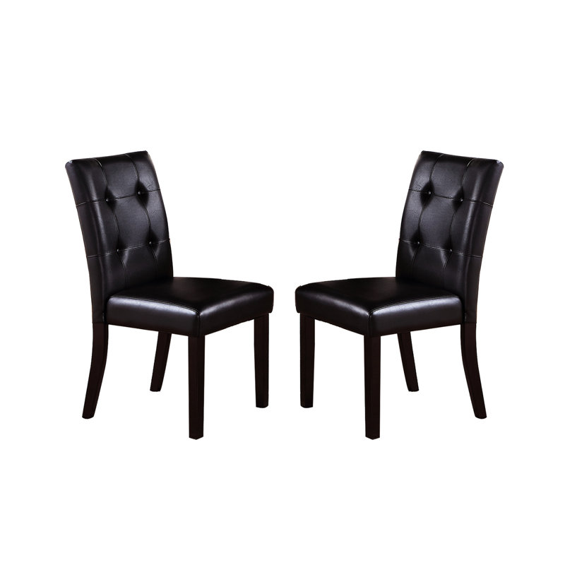 Leroux Upholstered Dining Chairs With Button Tufted
