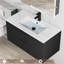 Ensemble de meuble-lavabo mural simple Sharee avec comptoir d'évier, robinet et drain en alliage de zinc, armoire flottante avec tiroirs à fermeture en douceur-1709662311-1709662306