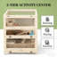 Cage pour petits animaux, cage pour animaux 3 niveaux, cage à hamster en bois