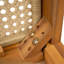 Chaise en bois d'acacia avec osier brun clair Netro