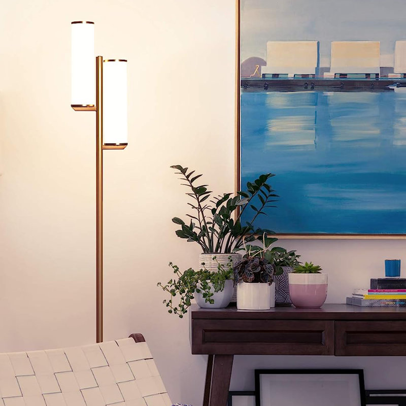 Dermar 64'' Brass Traditional Floor Lamp