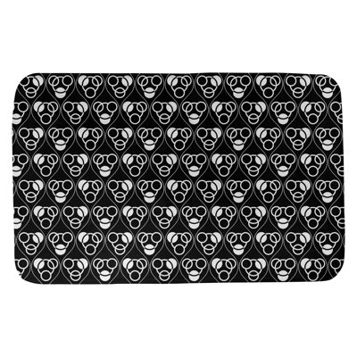 Tapis de bain géométrique rectangulaire antidérapant Circles Waves