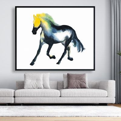 Galloping Horse Print On Canvas