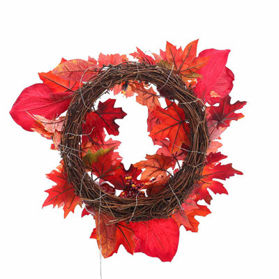 Faux Lighted 40cm Wreath