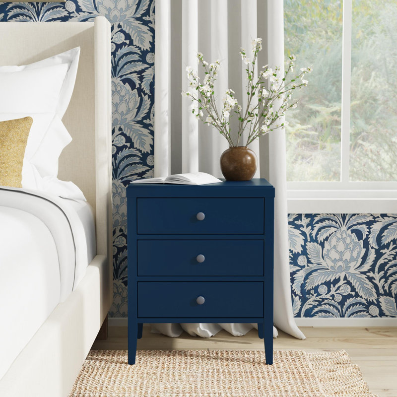 Rushville Wood Nightstand, Navy